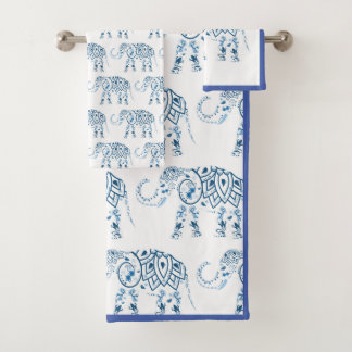 Set de toallas Elefante Mandala Azul