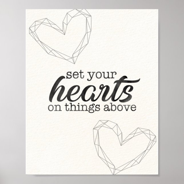 Set dein Herz über die Dinge oben - Verse - Poster (Vorne)