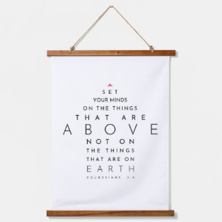 Set deine Gedanken über die Dinge oben, Kolossiste Wandteppich Mit Holzrahmen