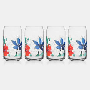 Set der Blume 4, 16oz, 470ml Dosenglas