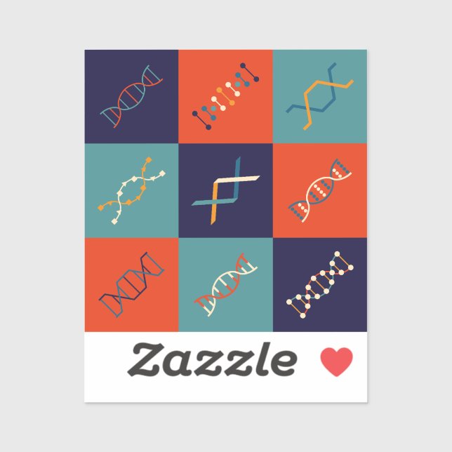 Set der DNA-Stammbiologie Aufkleber (Blatt)