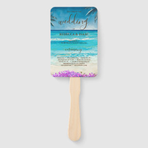 Set der Fans des Programms "Watercolor Beach Blue Fächer