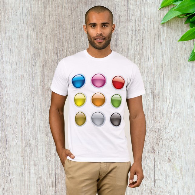 Set der Farbknöpfe Mens T - Shirt (Von Creator hochgeladen)