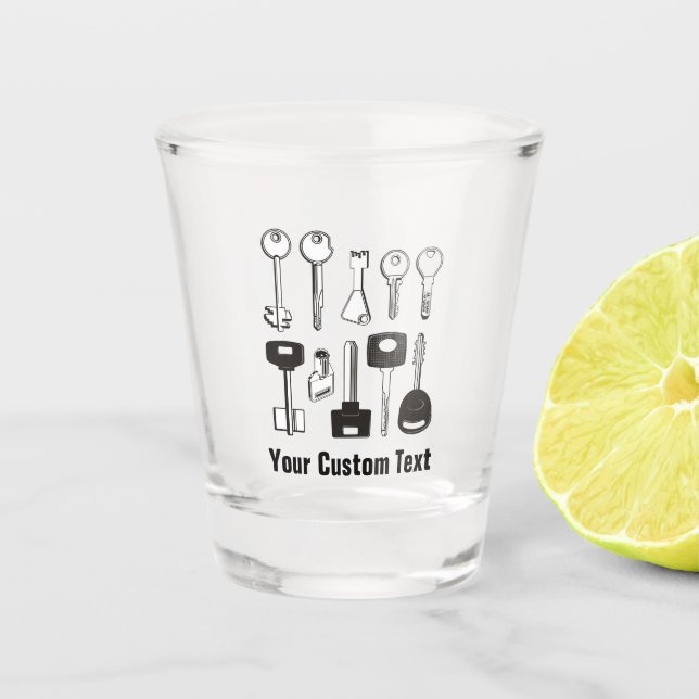Set der Schlüssel Schnapsglas (Vorderseite)
