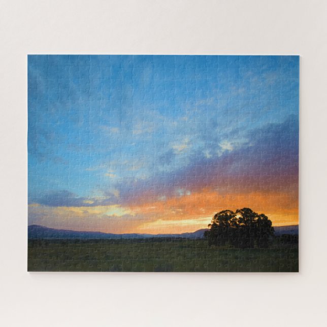 Set der Sky Ablaze bei Sunset Puzzle (Horizontal)
