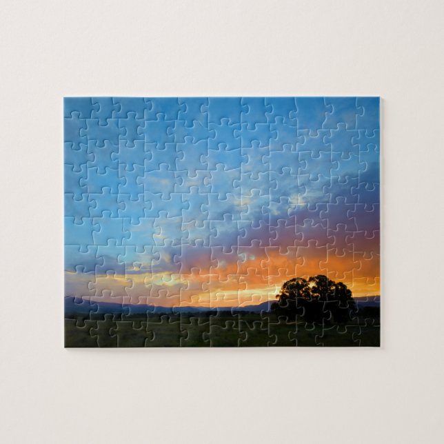 Set der Sky Ablaze bei Sunset Puzzle (Horizontal)