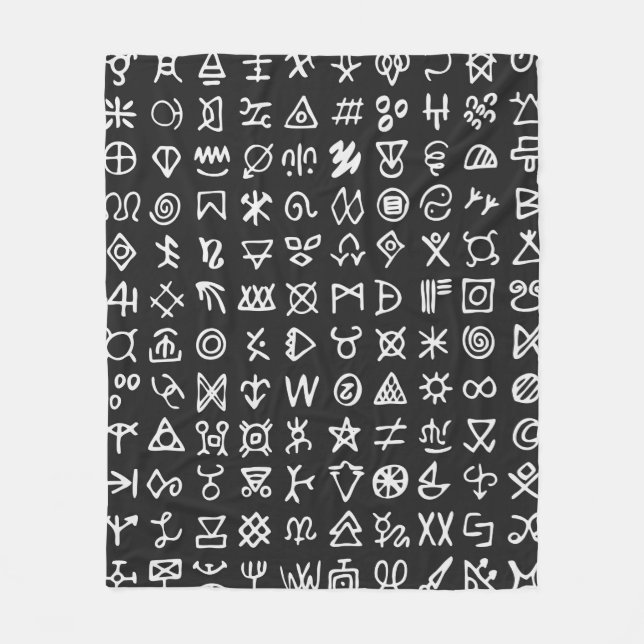 Set der Symbole rune Buchstaben Schriftart. Antike Fleecedecke (Vorderseite)