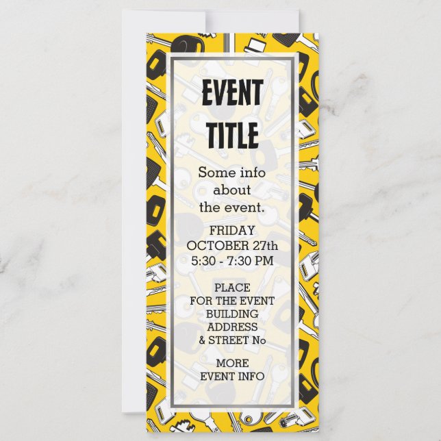 Set der Tastenhintergründe Einladung (Vorderseite)