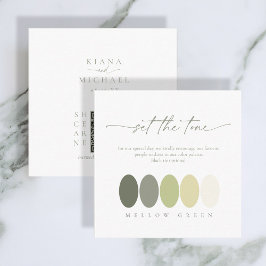 Set der Tone Mellow Greenery Color Palette ID901 Begleitkarte