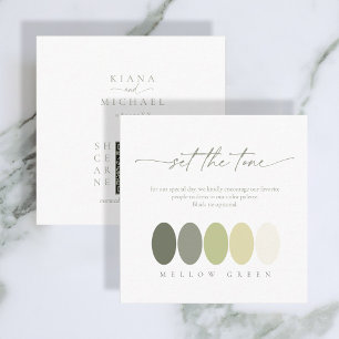 Set der Tone Mellow Greenery Color Palette ID901 Begleitkarte