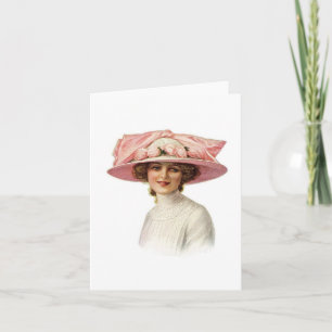 Set der Vintagen Millinery Notecard (3) Karte