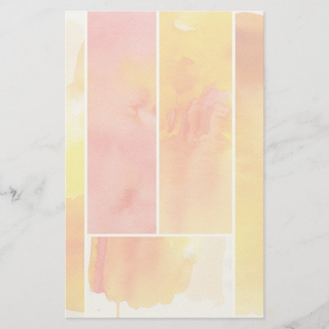Set des abstrakten Watercolor handgemalt Briefpapier (Vorderseite)