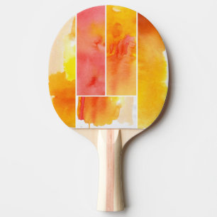 Set des abstrakten Watercolor handgemalt Tischtennis Schläger