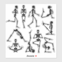 Set des Aufklebers des Skeletts