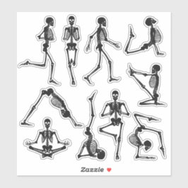 Set des Aufklebers des Skeletts Aufkleber