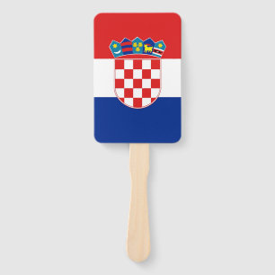 Set des Handfans mit der Flagge Kroatiens Fächer