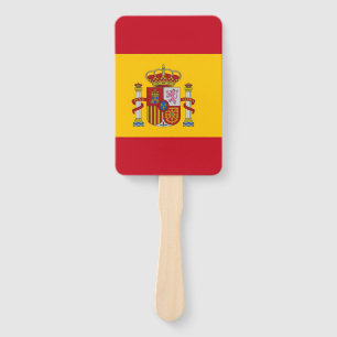 Set des Handfans mit der Flagge Spaniens Fächer