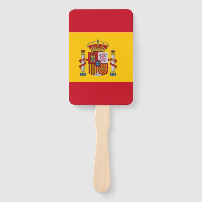 Set des Handfans mit der Flagge Spaniens Fächer (Vorderseite)