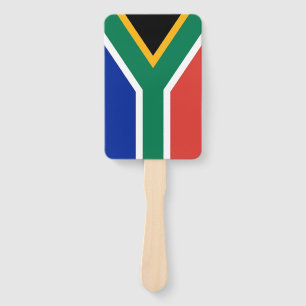 Set des Handfans mit der Flagge Südafrikas Fächer