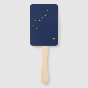 Set des Handfans mit der Flagge von Alaska, USA Fächer