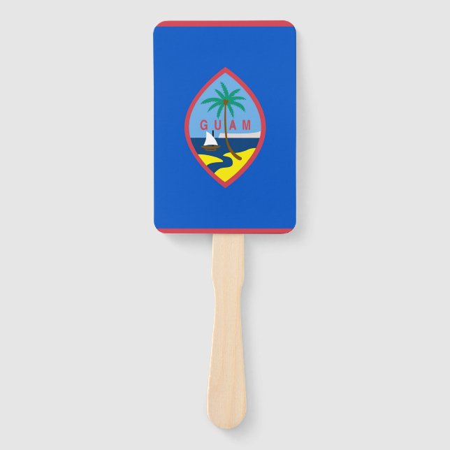 Set des Handfans mit der Flagge von Guam, USA Fächer (Vorderseite)