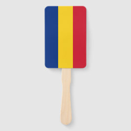 Set des Handgebläses mit rumänischer Flagge Fächer