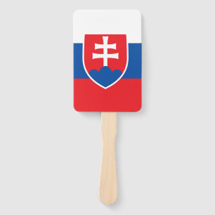 Set des Handgebläses mit slowakischer Flagge Fächer