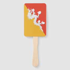 Set des Handlüfters mit der Flagge Bhutans Fächer