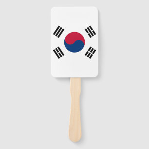Set des Handlüfters mit der Flagge Südkoreas Fächer