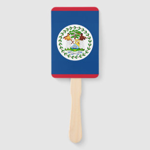 Set des Handlüfters mit der Flagge von Belize Fächer