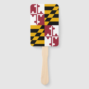 Set des Handlüfters mit der Flagge von Maryland St Fächer