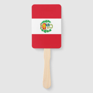 Set des Handlüfters mit Peru-Flagge Fächer
