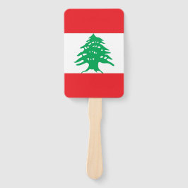 Set des Handventilators mit libanesischer Flagge Fächer