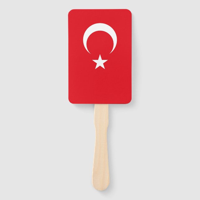 Set des Handventilators mit türkischer Flagge Fächer (Vorderseite)
