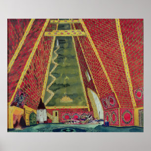 Set Design for 'Thamar', 1912 Poster
