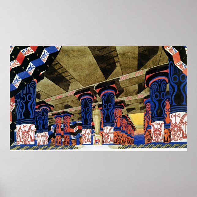 Set-Design für "Phedre" von Jean Racine 1923 Poster (Vorne)