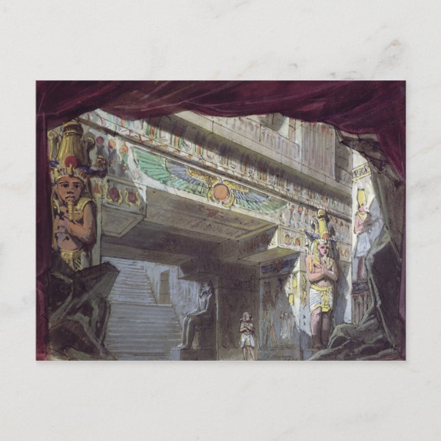 Set Design für "The Magic Flute" von Mozart Postkarte (Vorderseite)