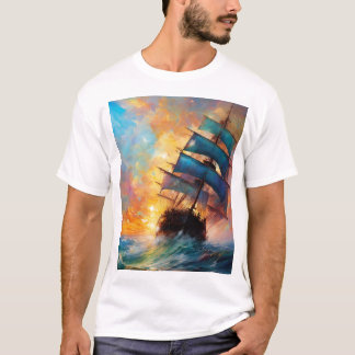 Set ein Abenteuer auf See mit diesem Piraten T-Shirt