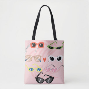 Set einer trendigen Sonnenbrille im Cartoon-Stil