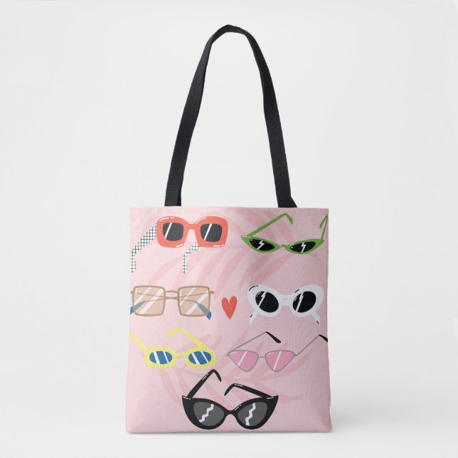 Set einer trendigen Sonnenbrille im Cartoon-Stil (Vorderseite)