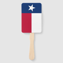 Set eines Handlüfters mit der Flagge von Texas, US Fächer