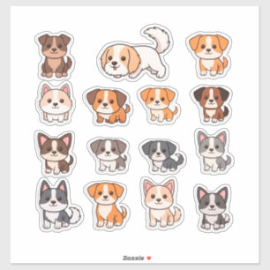 Set entzückender Hunde Aufkleber