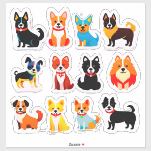 Set entzückender Hunde Aufkleber