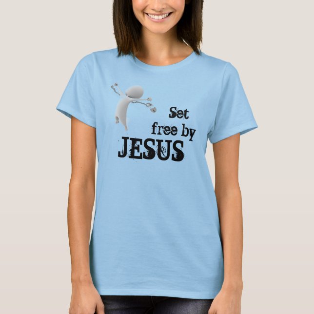 Set frei von Jesus T-Shirt (Vorderseite)