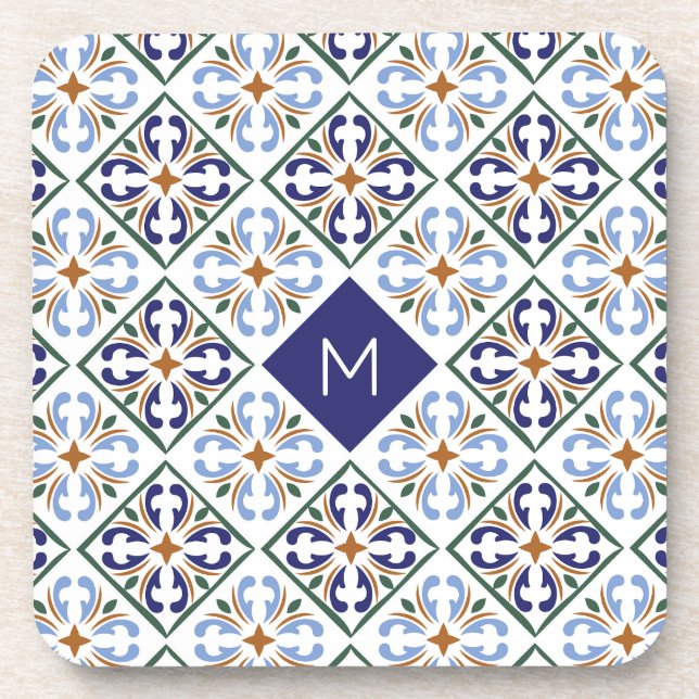 Set für das benutzerdefinierte Monogramm Portugese Getränkeuntersetzer (Vorderseite)
