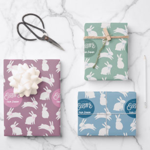 Set für das benutzerdefinierte Osterkaninchenwrapp Geschenkpapier Set