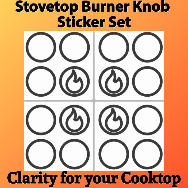 Set für das Etikett der oberen Knochenstelle (Position guide sticker set.
Visual aid for stovetop knobs on appliance control panels.)