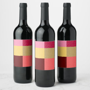 Set für das Monogramm-farbige Dosen-Lebensmittel-  Weinetikett