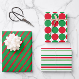 Set für das Muster eines Pauschalblattes von 3 Geschenkpapier Set