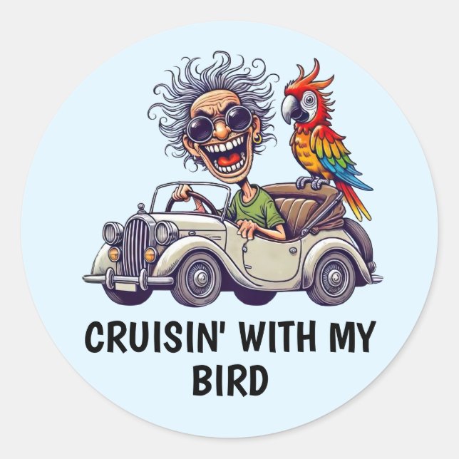 Set für den Autofahrer Runder Aufkleber (Vorderseite)